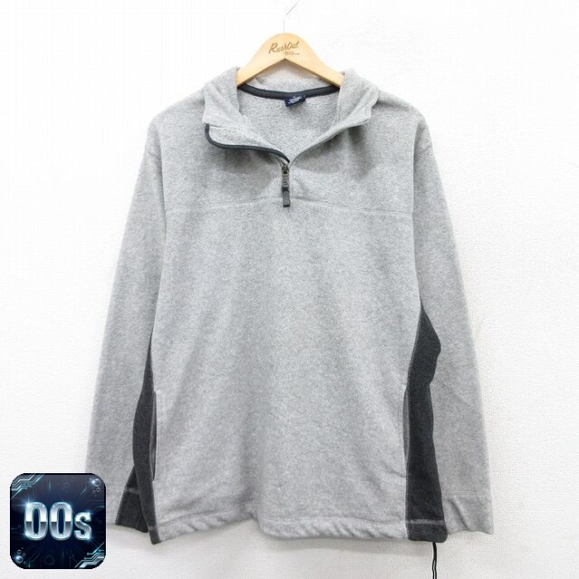 【50%OFF】ギャップ 00s ハーフジップフリースジャケット 霜降り グレー XL | 古着