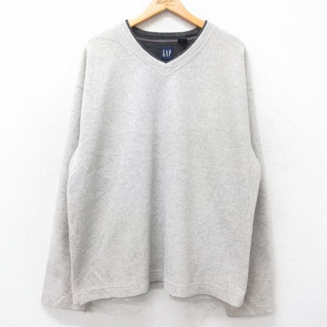 ギャップ 00s 長袖フリース Vネック グレー XL | 古着