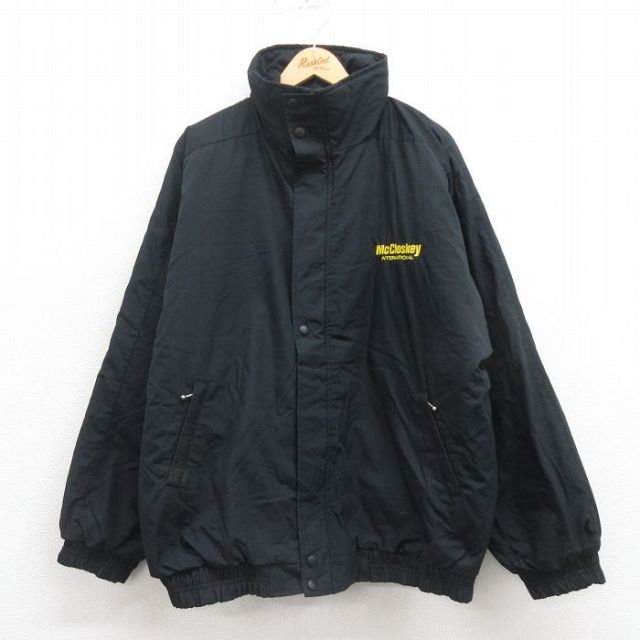 XL★古着 長袖 ジャケット メンズ 90年代 90s Mccloskey 大きいサイズ カナダ製 黒 ブラック 25sep26 中古 アウター