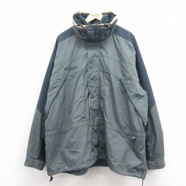 【50%OFF】コロンビア 00s マウンテンジャケット ワンポイントロゴ グレー XL | 古着