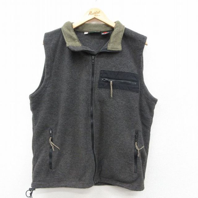 L★古着 オービス ORVIS フリース ベスト メンズ 90年代 90s ポーラック USA製 濃グレー 霜降り他 【spe】 25sep29 中古 アウター