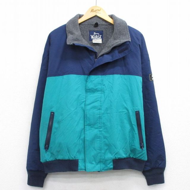 L★古着 ウールリッチ WOOLRICH 長袖 ジャケット メンズ 90年代 90s ゴアテックス ツートンカラー USA製 紺他 ネイビー 内側フリース 25sep30 中古 アウター