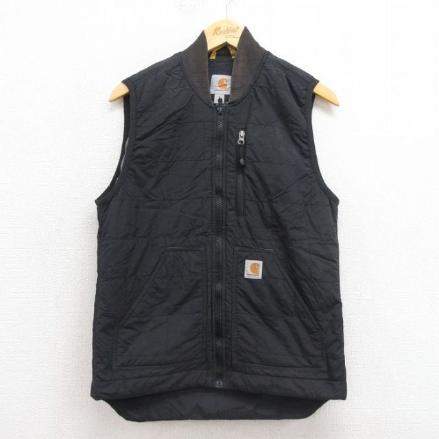 古着通販 XS☆古着 カーハート ナイロン ベスト メンズ シンサレート 黒