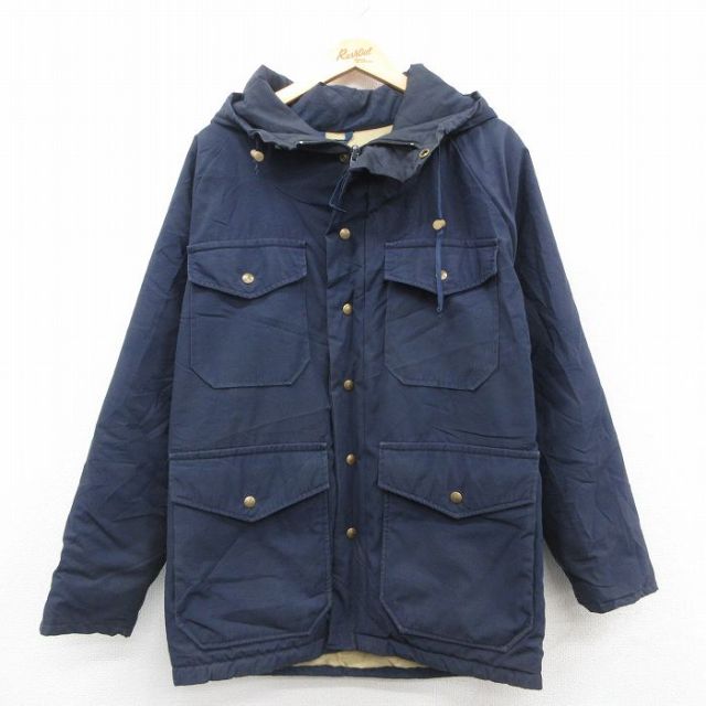 【20%OFF】XL★古着 長袖 マウンテン ジャケット パーカー メンズ 90年代 90s ラグラン 紺 ネイビー 25oct01 中古 アウター