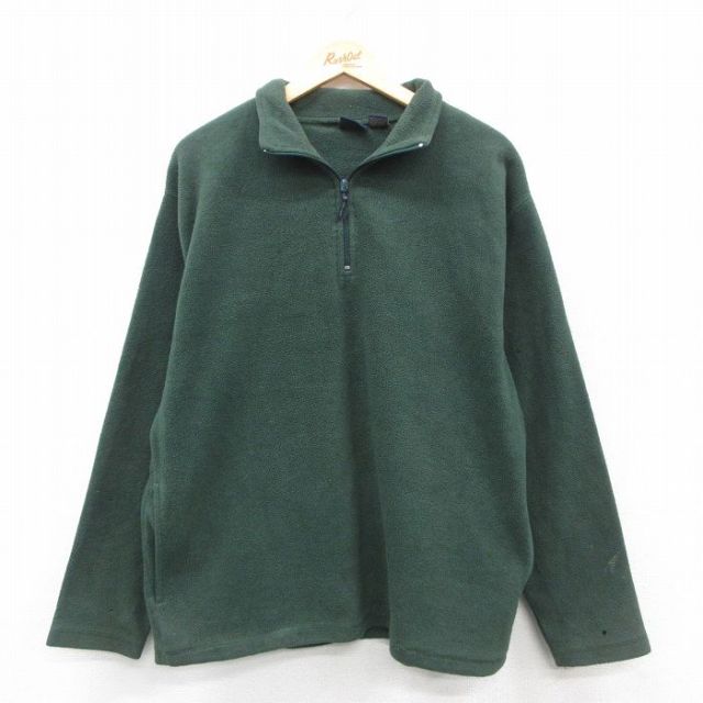 【50%OFF】ドッカーズ ハーフジップフリースジャケット グリーン M | 古着