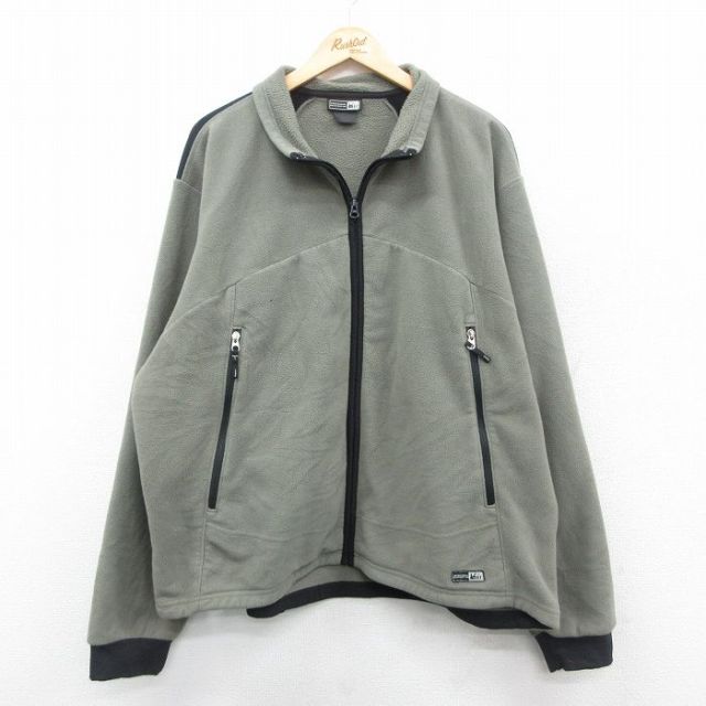 XL★古着 アールイーアイ REI 長袖 フリース ジャケット メンズ 大きいサイズ カナダ製 グレー系他 25oct04 中古 アウター