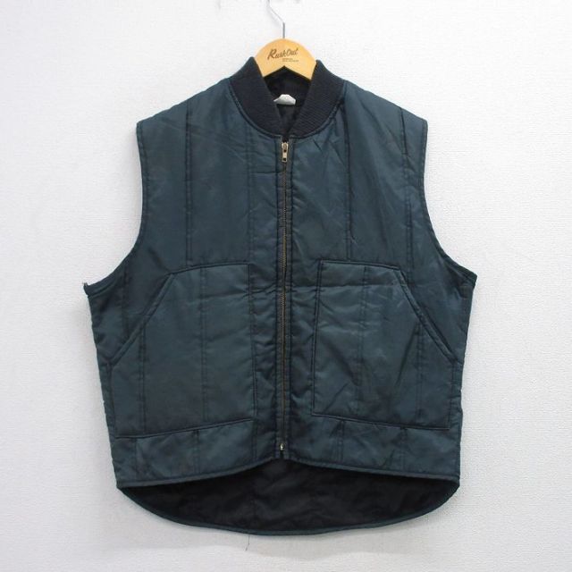 L★古着 ナイロン ベスト メンズ 紺 ネイビー 25oct07 中古 アウター