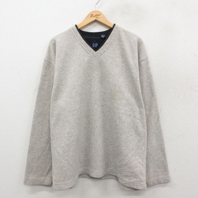 【50%OFF】ギャップ 00s フリースジャケット 霜降り グレー XL | 古着