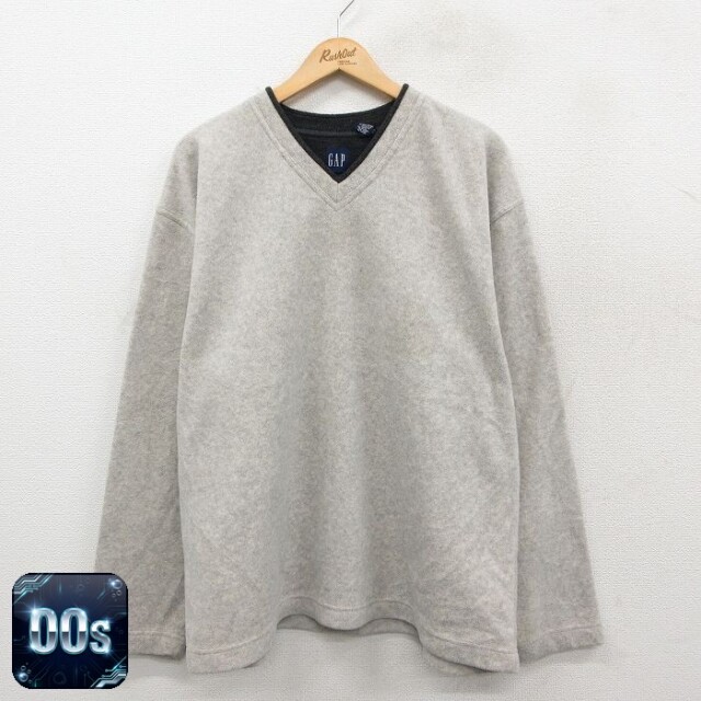 【50%OFF】ギャップ 00s フリースジャケット 霜降り グレー XL | 古着