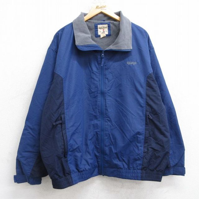レッドヘッド 長袖ジャケット ワンポイントロゴ ネイビー XL | 古着