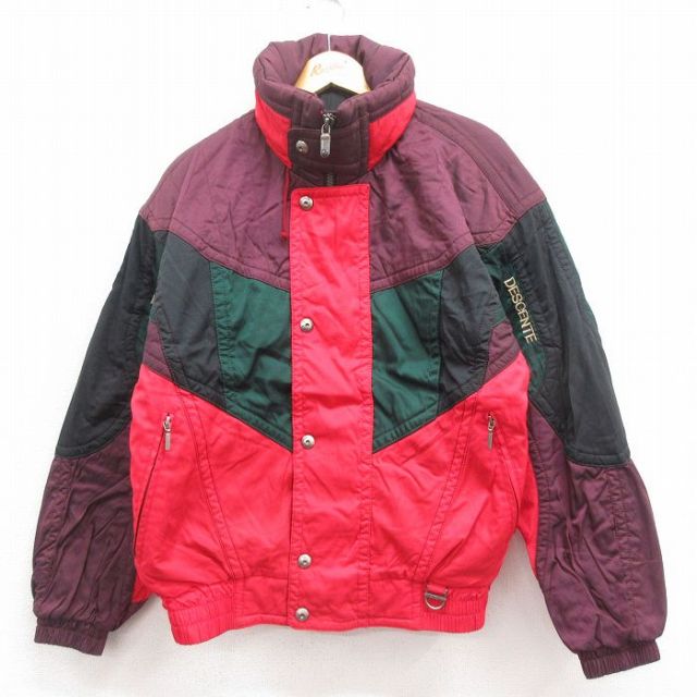 L★古着 デサント 長袖 00年代 00s マルチカラー 赤他 レッド 25oct28 中古 メンズ アウター