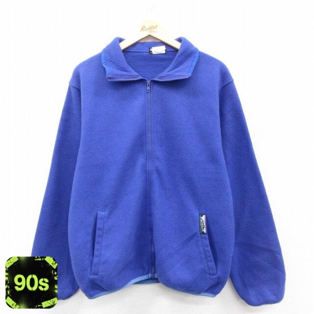 90s フリースジャケット ブルー L | 古着