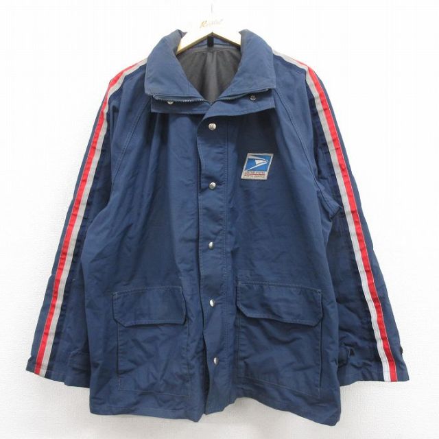 XL★古着 ブラウアー Blauer 長袖 ジャケット メンズ 90年代 90s 郵便局 ゴアテックス USA製 紺 ネイビー 25oct30 中古 アウター