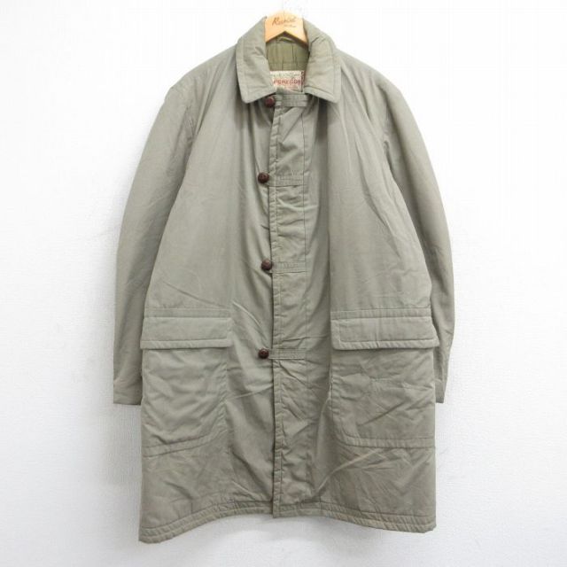 XL★古着 マックレガー 長袖 ジャケット コート メンズ 80年代 80s ロング丈 USA製 ベージュ カーキ 25oct31 中古 アウター