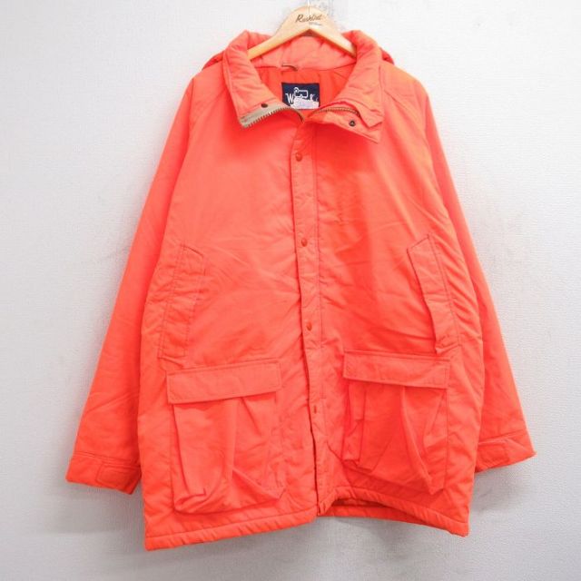 【50%OFF】ウールリッチ 90s ナイロンマウンテンジャケット ラグラン オレンジ XL | 古着
