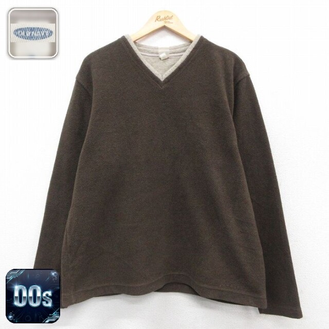 【50%OFF】オールドネイビー 00s フリースジャケット ワンポイントロゴ ブラウン L | 古着
