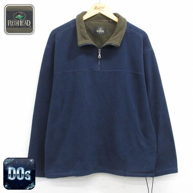 レッドヘッド 00s ハーフジップフリースジャケット ネイビー XL | 古着