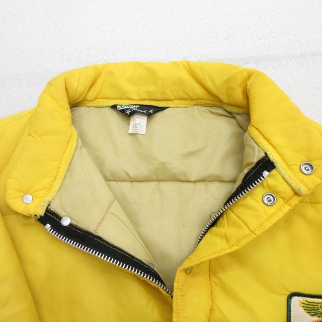 古着通販 XL☆古着 長袖 ナイロン ジャケット メンズ 80年代 80s DEKALB 黄