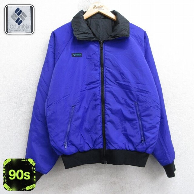 【50%OFF】コロンビア 90s ラグランナイロンジャケット リバーシブル パープル L | 古着