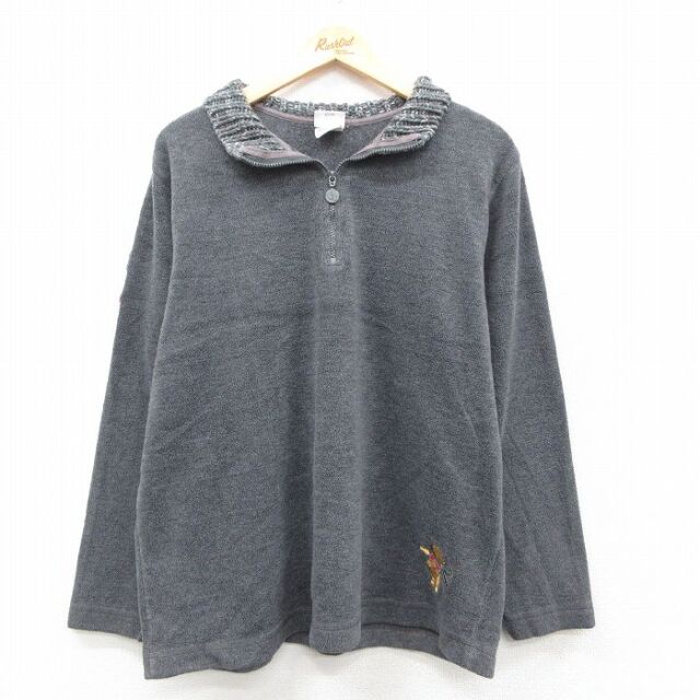 【50%OFF】ディズニー 00s ハーフジップフリースジャケット くまのプーさん グレー L | 古着