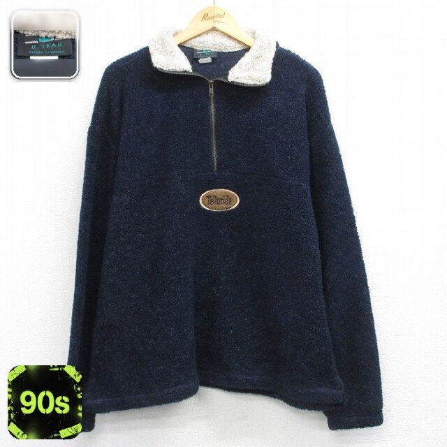 テルユライド 90s ハーフジップフリースジャケット ネイビー L | 古着