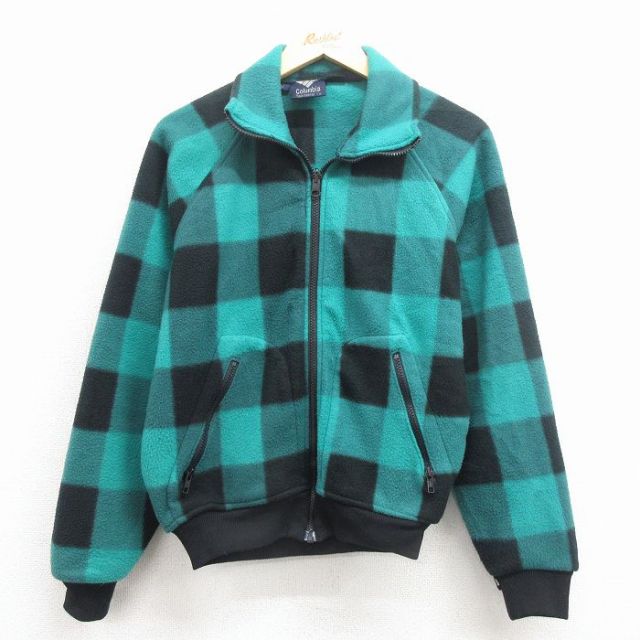 【50%OFF】コロンビア 90s ラグランフリースジャケット グリーン M | 古着