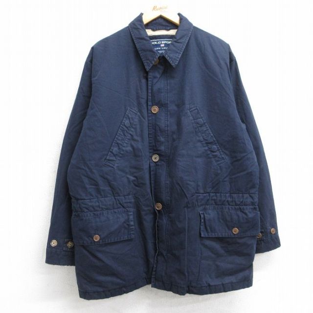 【50%OFF】ラルフローレン ポロスポーツ 00s 長袖ジャケット 内側キルティング ネイビー L | 古着