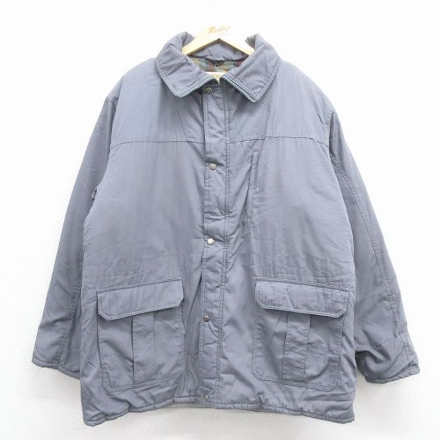 XL★古着 ロンドンフォグ 長袖 ジャケット メンズ 00年代 00s 大きいサイズ ロング丈 グレー 25dec02