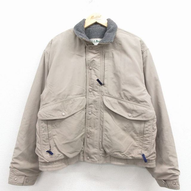 L★古着 エルエルビーン 長袖 ジャケット メンズ 90年代 90s ゴアテックス ベージュ 内側フリース【spe】 25dec02