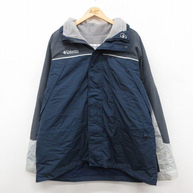 【50%OFF】コロンビア 00s ナイロンジャケット ワンポイントロゴ ネイビー XL | 古着
