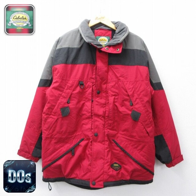 【50%OFF】00s ナイロンジャケット 内側フリース レッド L | 古着