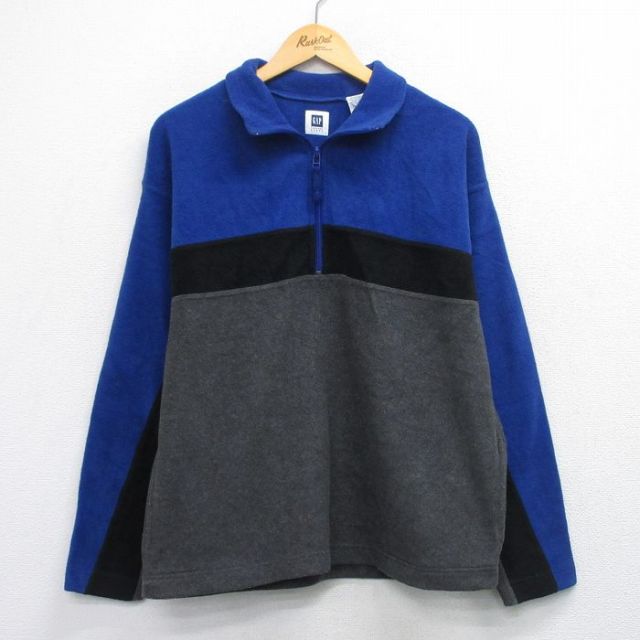 【50%OFF】ギャップ 00s ハーフジップフリースジャケット マルチカラー M | 古着
