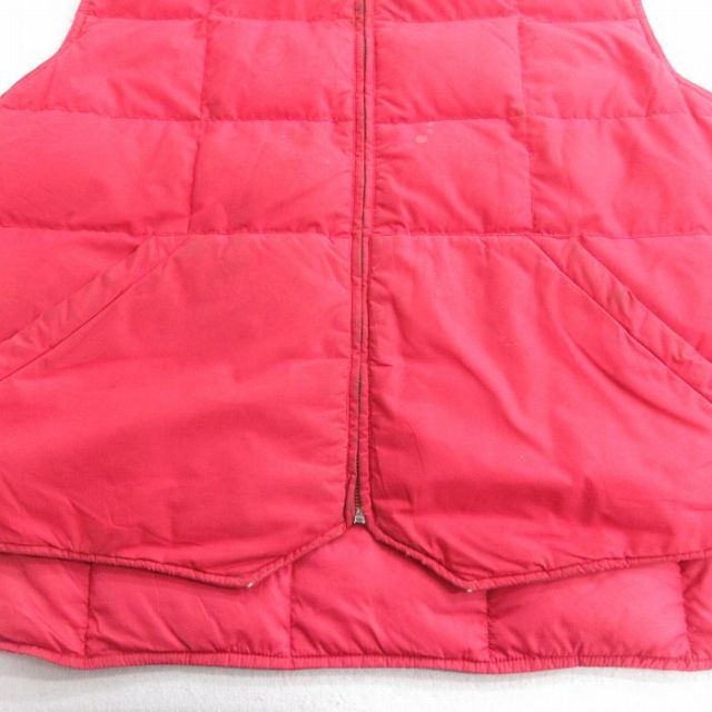 古着通販 L☆古着 エディーバウアー キルティング ダウン ベスト メンズ 赤