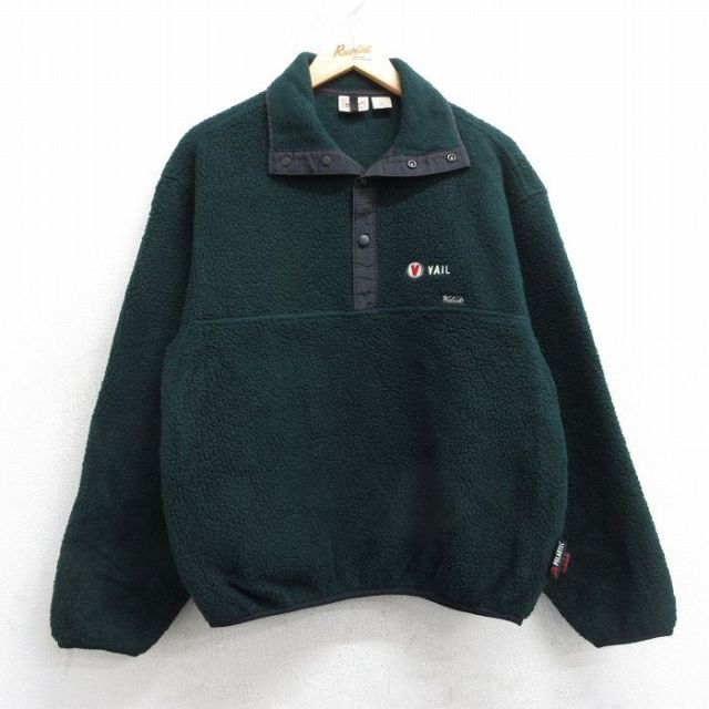 M★古着 ウールリッチ 長袖 フリース ジャケット メンズ 00年代 00s VAIL スナップT ポーラテック 緑 25dec20