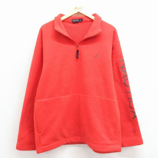 90s USA製 nauticaノーティカ ハイネック ハーフジップ プルオーバー