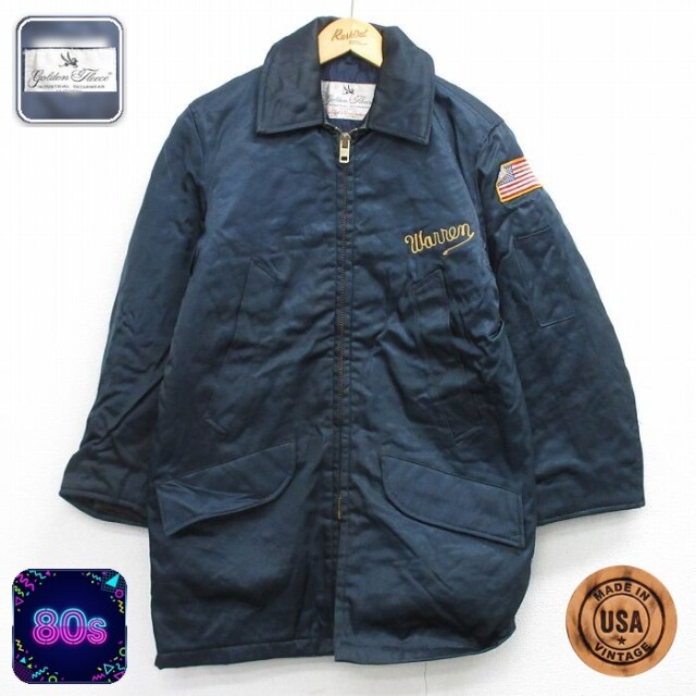 【50%OFF】ゴールデンフリース 80s 長袖ジャケット 星条旗 ネイビー S | 古着