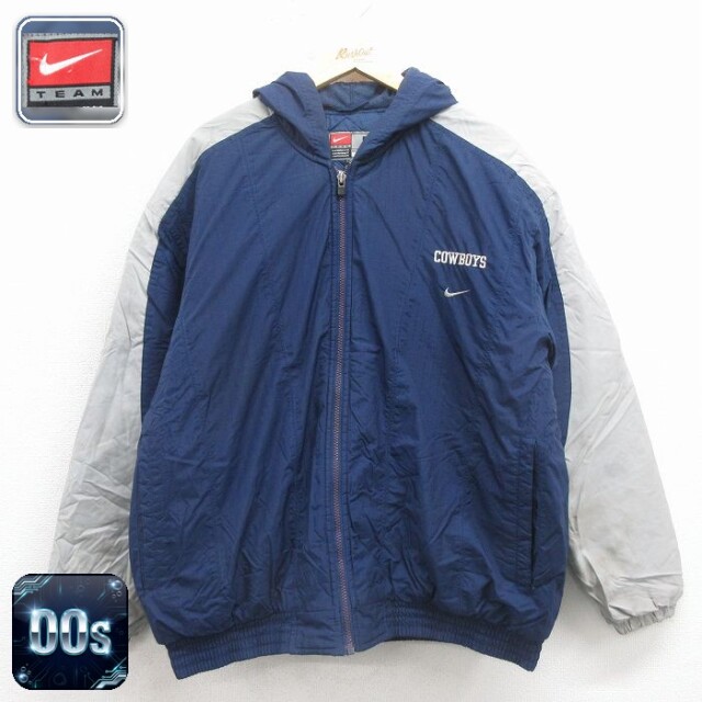 【50%OFF】ナイキ 00s ナイロンジャケット NFL ダラスカウボーイズ ネイビー XL | 古着