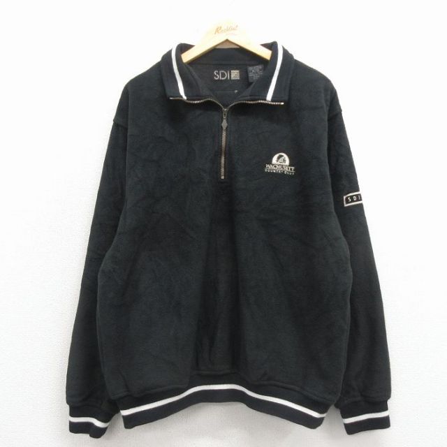 【20%OFF】SDI 00s ハーフジップフリースジャケット インディアン ブラック XL | 古着