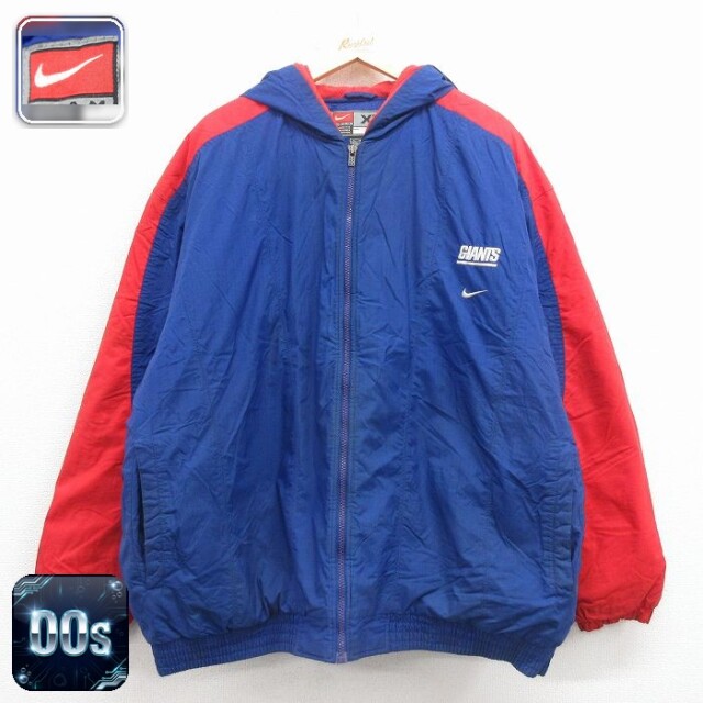 【50%OFF】ナイキ 00s ナイロンジャケット NFL ブルー XL | 古着