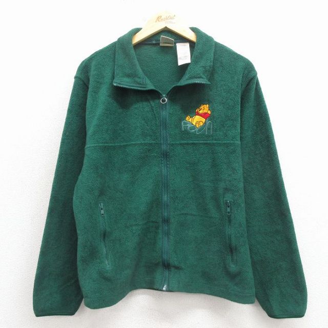 【20%OFF】ディズニー 長袖フリースジャケット くまのプーさん グリーン M | 古着