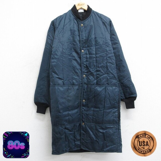 【50%OFF】ナイロンコート 80s ネイビー S | 古着