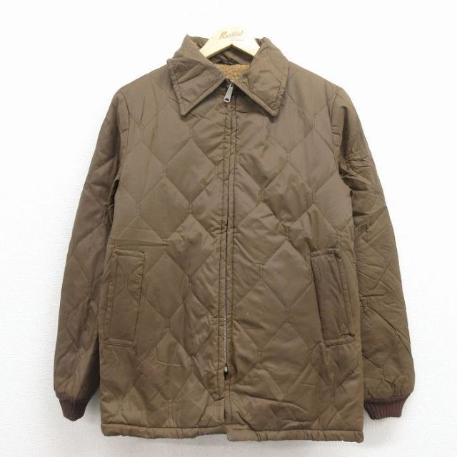 【20%OFF】80s キルティングジャケット 内側ボア ブラウン M | 古着