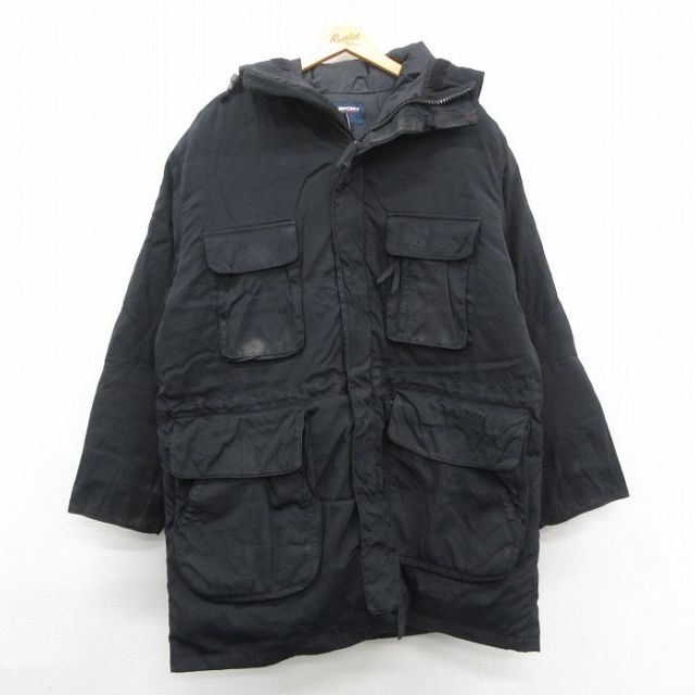 【20%OFF】ラルフローレン ポロスポーツ 長袖ナイロンダウンジャケット ワンポイントロゴ ブラック XL | 古着