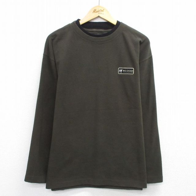 【20%OFF】ビッグドッグス 長袖フリース ワンポイントロゴ グリーン L | 古着