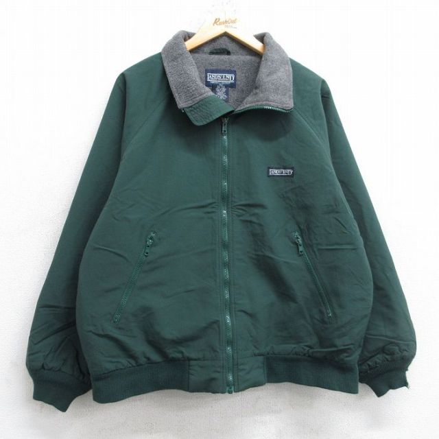 【20%OFF】ランズエンド 00s ラグランジャケット 内側フリース グリーン L | 古着