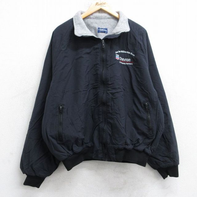 【20%OFF】ホロウェイ 90s ラグランナイロンジャケット シェブロン ブラック XL | 古着