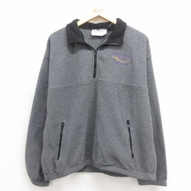 【20%OFF】ハーフジップフリースジャケット WAUCONDA グレー M | 古着