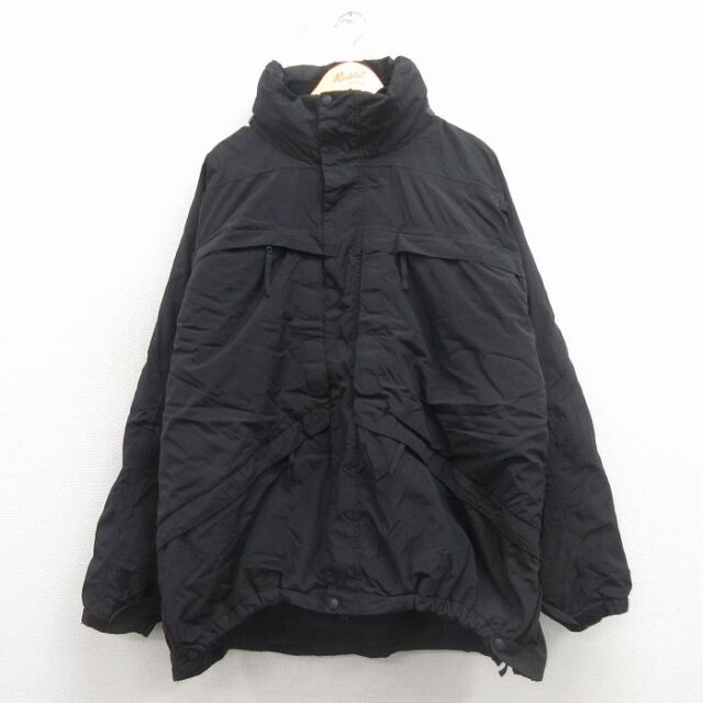 XL★古着 5.11タクティカル 長袖 ナイロン ジャケット メンズ 大きいサイズ 黒 内側フリース 26jan24