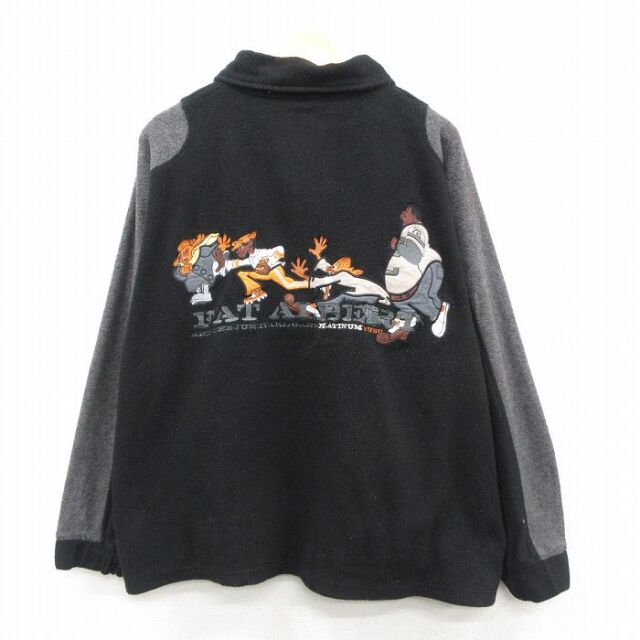 【20%OFF】フブ XL 長袖ハーフジップフリースジャケット FAT ALBERT ブラック | 古着