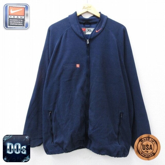 【50%OFF】ナイキ 00s フリースジャケット シラキュース ネイビー XL | 古着